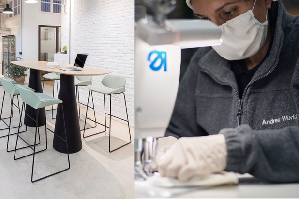 Andreu World´s furniture and solidarity initiatives. Photos courtesy of Andreu World.