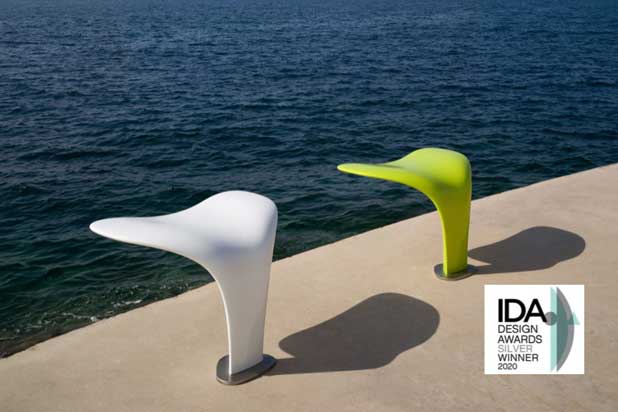 Whale Tai benches by QZ Urban Furniture winners of a 2020 IDA Award