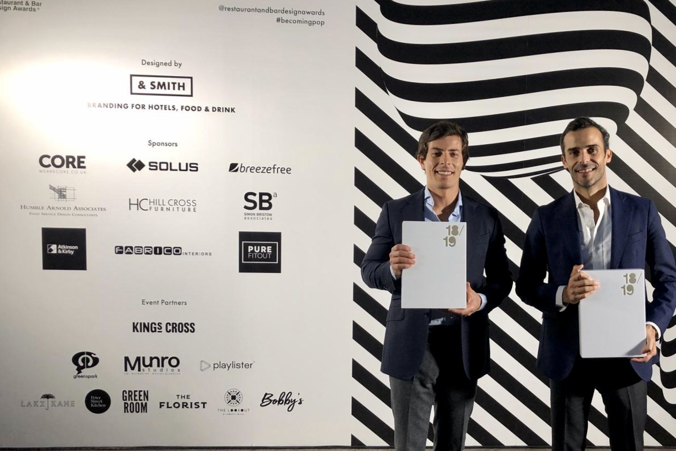 Proyecto Singular receiving the Restaurant & Bar Design Awards 2019. Photo: Courtesy of Proyecto Singular.