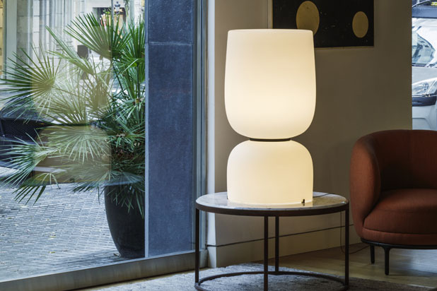 GHOST table lamp designed by Arik Levy for Vibia. Photo courtesy of Vibia.