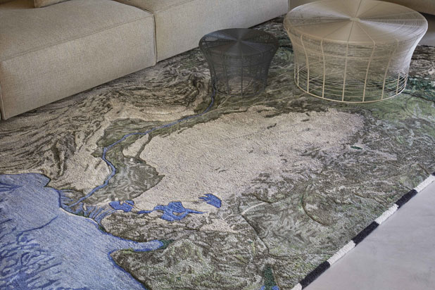 PLASTIC RIVERS rug collection designed by Álvaro Catalán de Ocón for Gan. Photo courtesy of Gan.