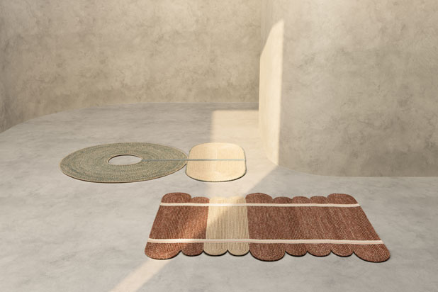 CAMINO y PANGEA rugs collections by Jorge Herrera for Naturtex. Photo courtesy of Naturtex.