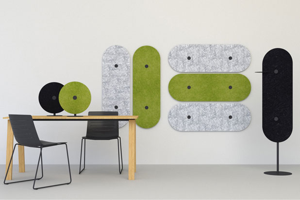 SILENTIO acoustic panels designed by Jordi Blasi & Nahtrang Design for Vilagrasa. Photo courtesy of Vilagrasa.