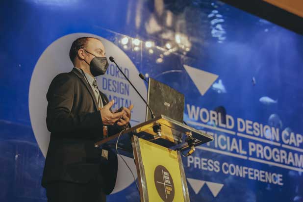 Presentation of the official program of activities for 2022 of Valencia World Capital of Design 2022. Photo courtesy of Valencia World Capital