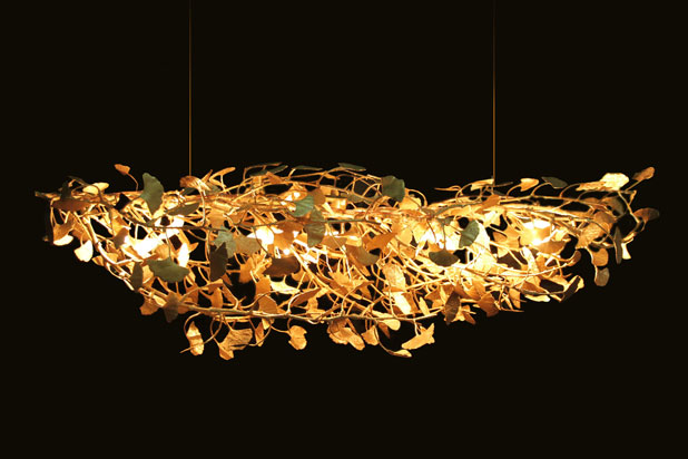 Ginkgo chandelier by Verónica Mar