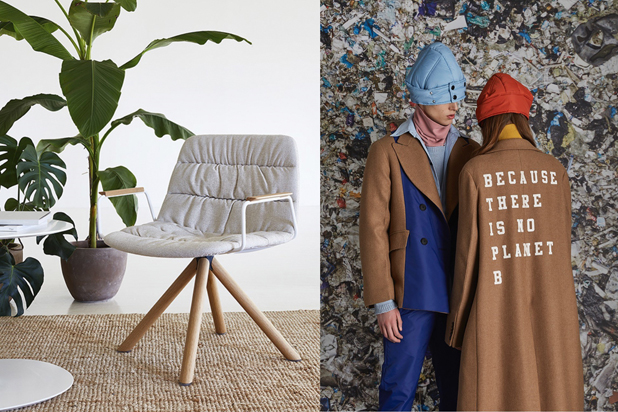Maarten chair by Victor Carrasco for Viccarbe and Ecoalf sustainable fashion collections. Photos courtesy of Viccabe and Ecoalf.