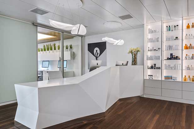 FAZ collection by Ramón Esteve for Vondom at the Dermanence Hautarzt clinic in Zurich, Switzerland. Photo courtesy by Vondom.