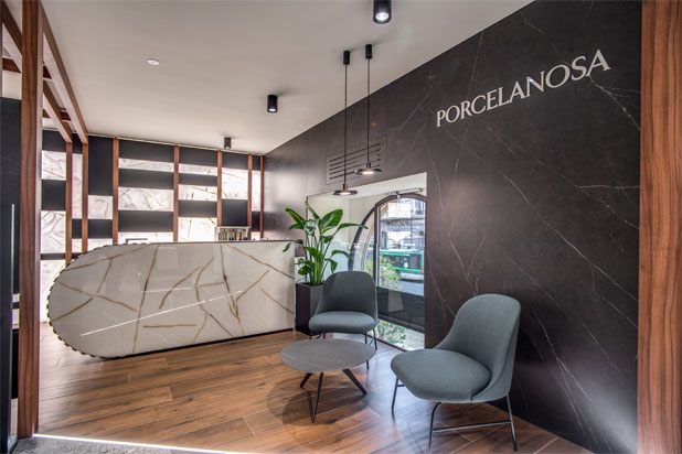 Showroom de Porcelanosa en Milán (Italia). Foto de Vincenzo Tambasco, cortesía de Porcelanosa.