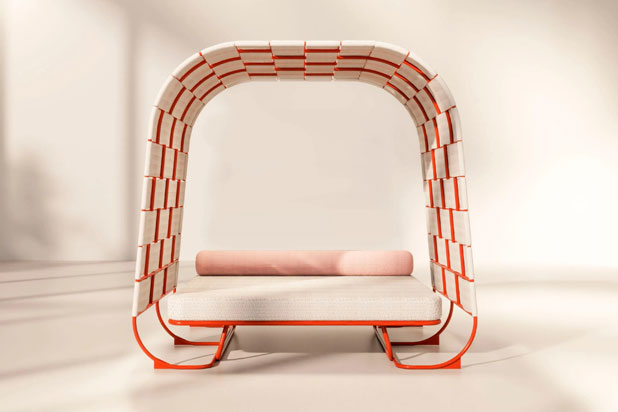 Separador CABANA diseñado por Gensler para iSiMAR. Foto cortesía de iSiMAR.