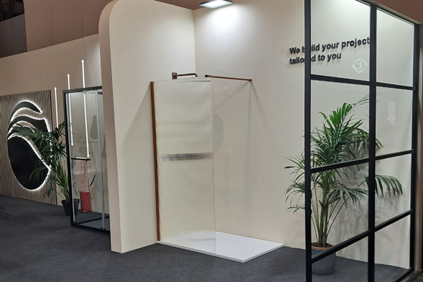 Stand de Doccia Group en el Salone Internazionale del Bagno en Milán.