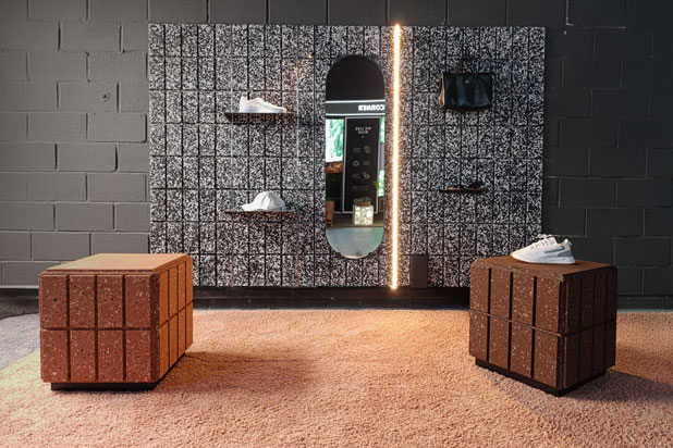 Panel multifunctional REDOIT creado por Taqta Projects para Kendu Retail. Foto cortesía de Kendu Retail.