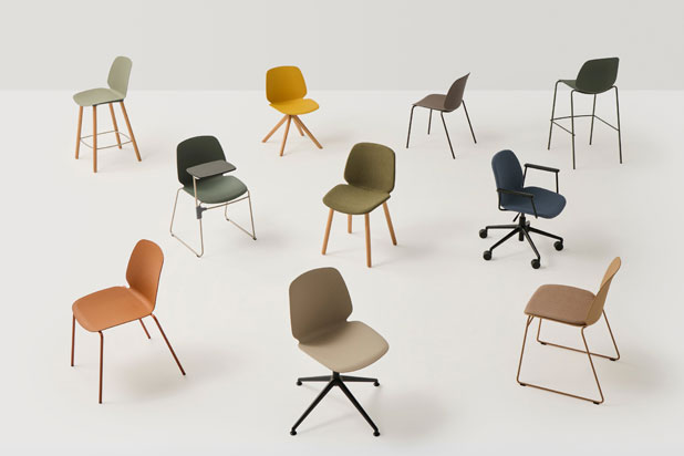 Sillas OSWELL diseñadas por Nacar Design para Inclass. Foto cortesía de Inclass.