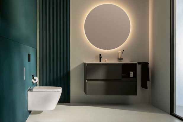 Inodoro inteligente In-Wash® VOREA diseñado por Mathias Hahn para Roca Sanitario. Foto cortesía de Roca Sanitario. 