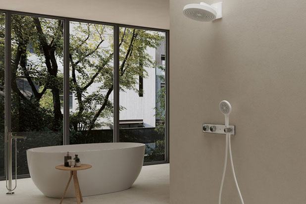 Sistema de ducha TOUCH-T diseñado por Nacar Estudio para Roca Sanitario. Foto cortesía de Roca Sanitario. 