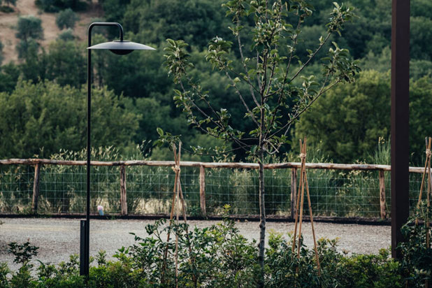 Marset´s outdoor lights at the Fattoria de Vignamaggio in Italy. Photo courtesy of @vignamaggio.