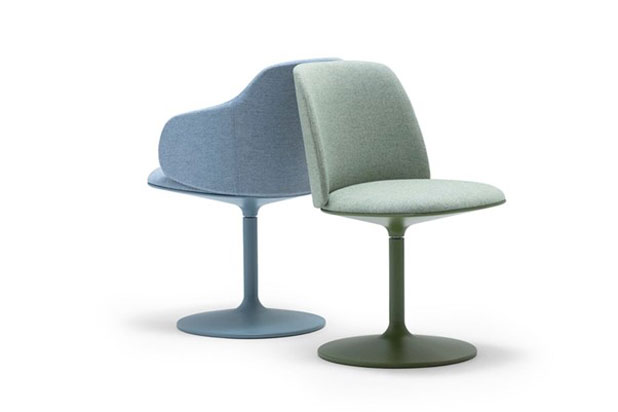 Sillas Hula diseñadas por Benjamin Hubert para Andreu World. Foto cortesía de Andreu World.