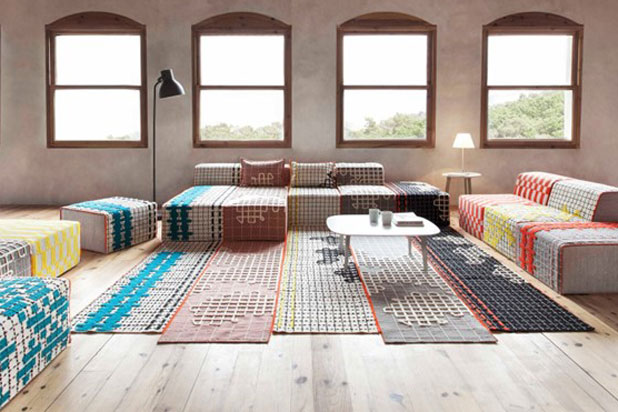 BANDAS collection by Patricia Urquiola for Gan. Photo by Angel Segura, courtesy of Gan.