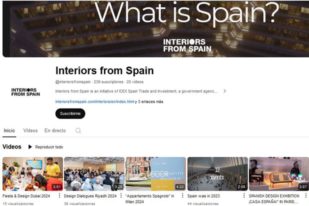 Канал Youtube Interiors from Spain Канал Youtube Interiors from Spain