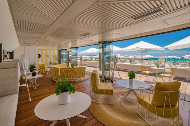 Colección LAGARTO diseñada por ILMIODESIGN para iSiMAR en el hotel Regent Carlton Cannes. Foto cortesía de iSiMAR.