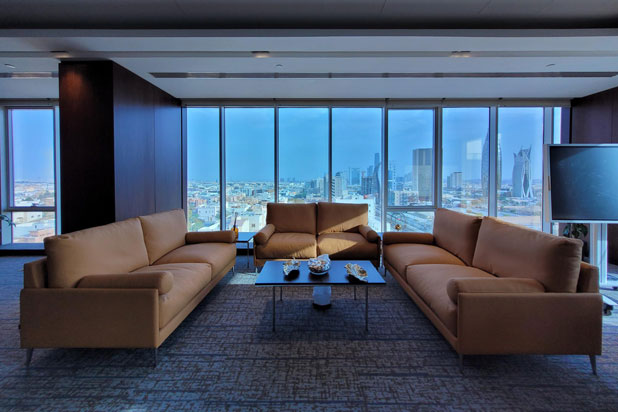Executive sofas by Bos Barcelona at the CEO floor of the Nuclear and Radiological Regulatory Commission (NRRC). Photo courtesy of Bos Barcelona.