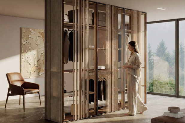 Colección de armarios y vestidores NARA, diseñada por Aitor García de Vicuña para Uecko. Foto cortesía de AGVestudio.