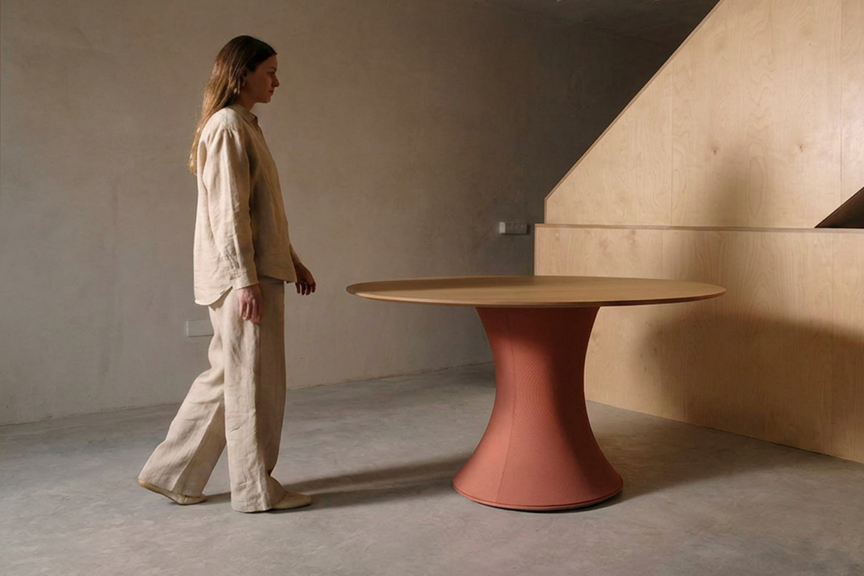 Mesa SAKO diseñada por Aitor García de Vicuña para Ondarreta. Foto cortesía de AGVestudio.