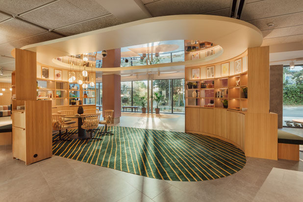 Novotel Madrid City las Ventas hotel in Madrid, Spain by Stone Designs. Photo by Alberto Monteagudo, courtesy of Stone Designs. 