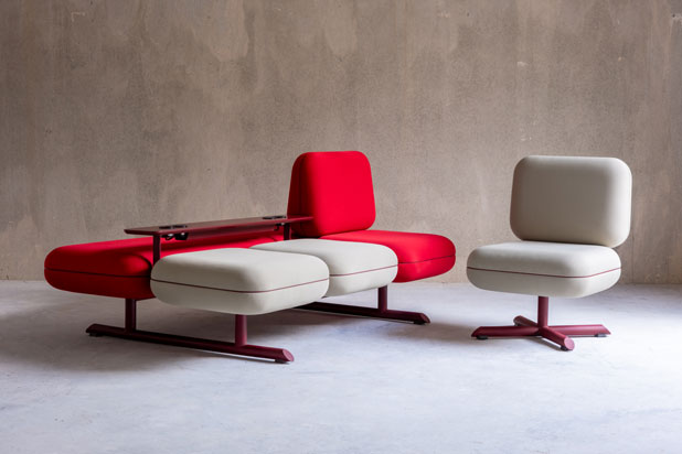 KOFFER seating collection designed by Stone Designs for Emobok. Photo courtesy of Stone Designs. 