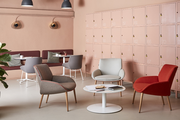 NOOM armchairs by Alegre Design for Actiu. Photo courtesy of Alegre Design.