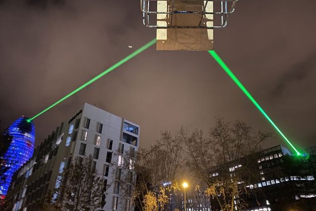 Laser 2 by Antoni Arola. LLum BCN 2020. Barcelona. Photo courtesy of Estudi Antoni Arola