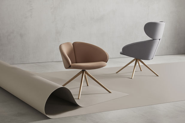 PEACH armchairs designed by Arnau Reyna for Mobboli. Photo courtesy of Arnau Reyna.
