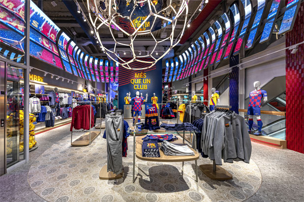 Barcelona Football Club Store in Barcelona, Spain. Photo courtesy of Capella García Arquitectura.