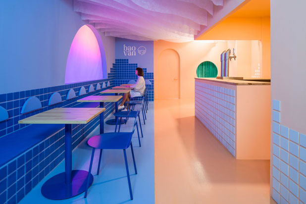 BAOVAN restaurant designed by Clap Studio in Valencia, Spain. Photo by Daniel Rueda, courtesy of Clap Studio.