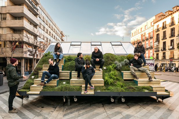 MOUNTAIN ON THE MOON space by Enorme Studio in Madrid, Spain. Photo by Javier de Paz García, courtesy of Enorme Studio.