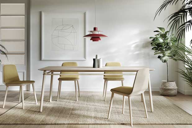 BISELL table designed by Estudi Manel Molina for Treku. Photo courtesy of Estudi Manel Molina.