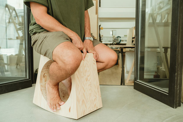 BOU. wood stool Photo courtesy of Flic.