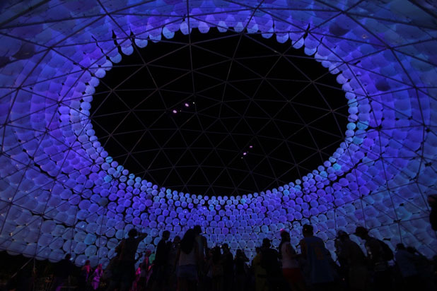 THE DOME installation by Borealis. Presented at Coachella Music and Art Festival 2013 in Indio, California (USA).Photo by Jakiens, courtesy of Héctor Serrano.  previousnextclose