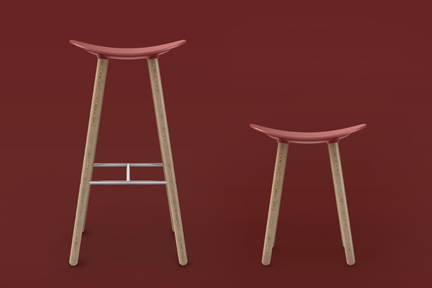 COMA WOOD Stools for ENEA