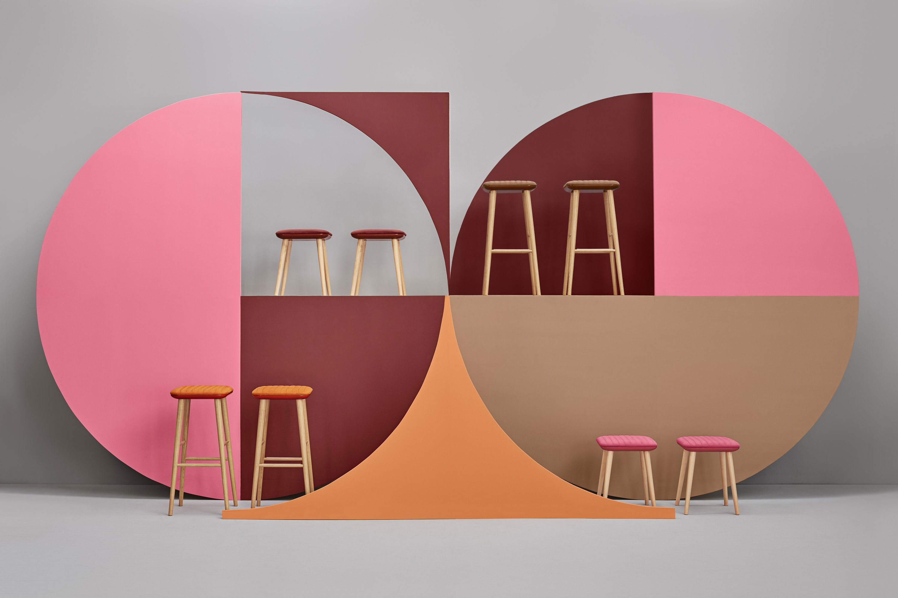 BALEA stools designed by Muka Design Lab for Missana. Photo by Cuality Photo Studio. Courtesy of Muka Design Lab