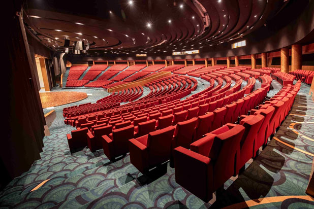 Figueras Seating armchairs at the Bharat Mandapam Congress Center in New Delhi, India. Photo courtesy of Figueras Seating.