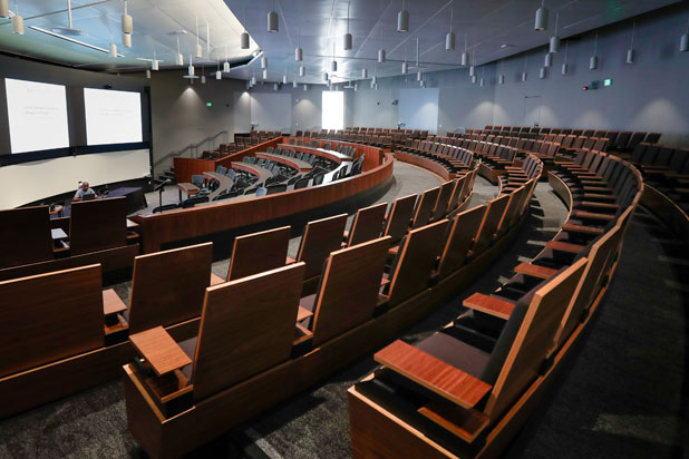 Figueras Seating armchairs at the Stanford Law Schools in California, USA. Photo courtesy of Figueras Seating.