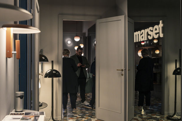 Showroom de Marset en Milán, Italia. Foto cortesía de Marset.