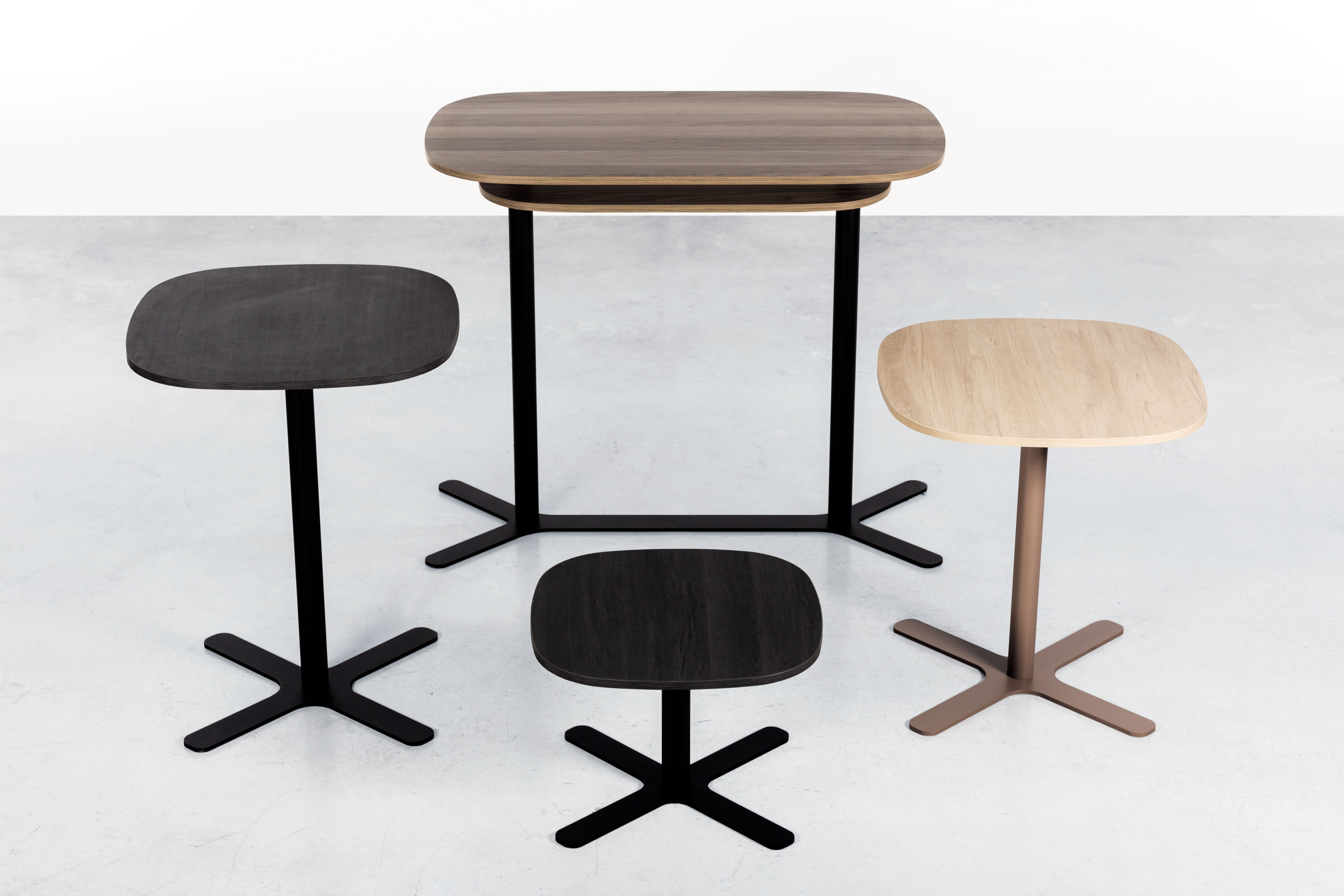 GUNE tables by Iratzoki and Lizaso for Akaba. Photo: Courtesy of Akaba.