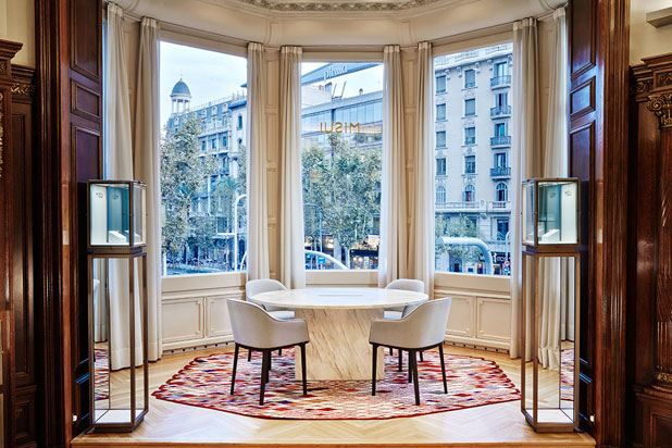 Alfombras de nanimarquina en el Flagship Store de la firma Misui en Barcelona