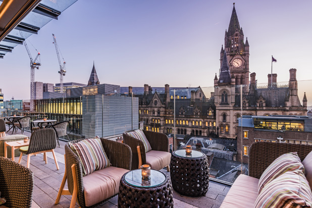 ROUND, HAMP, HAVANA collections on the terrace of Manchester’s King Street Townhouse Hotel, UK