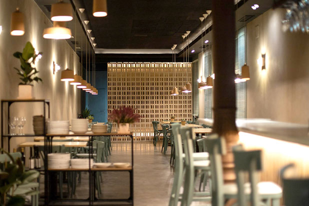 FLAME lamps at the Casa Montero Restaurant in Madrid, Spain. Photo courtesy of Pott Project.