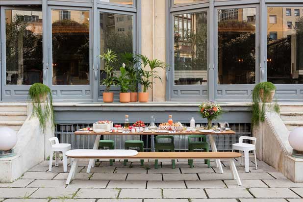 B-around table, designed by Antoni Pallejà Office for RS Barcelona. Photo courtesy of RS Barcelona.