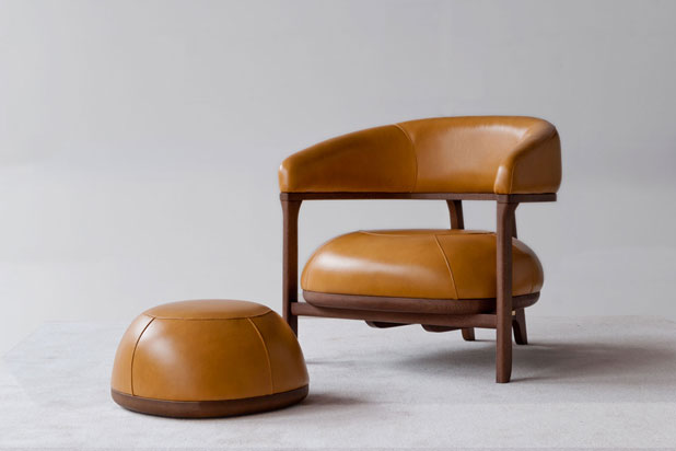 Armchair and pouff. Fortune II collection