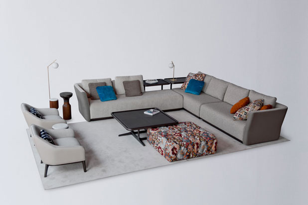 Sofa, armchairs and table. Fortune II collection