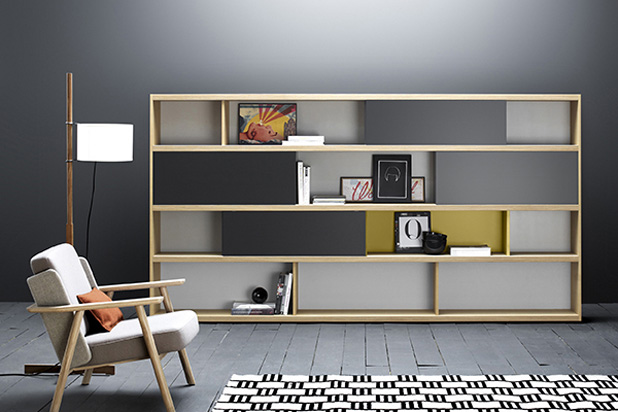 LAU shelving, designed by Ibon Arrizabalaga